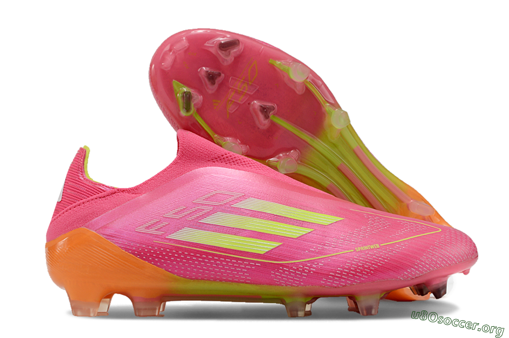 Adidas F50 Elite FG Football Boots - Pink/Yellow/Orange 2