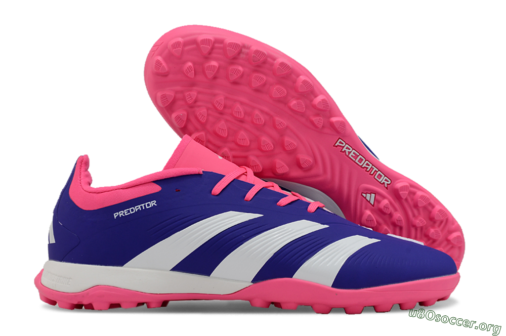 Adidas Predator 24 Elite TF Football Shoes - Blue/White/Pink 2