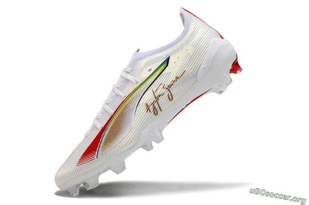 Puma Ultra 5 Ultimate FG Football Boots - White/Red/Yellow/Green 5