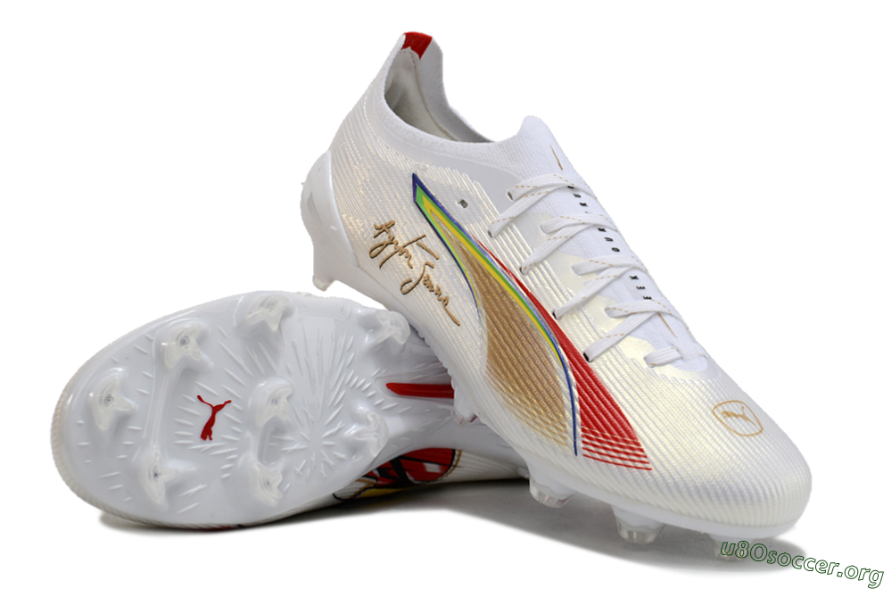 Puma Ultra 5 Ultimate FG Football Boots - White/Red/Yellow/Green 0