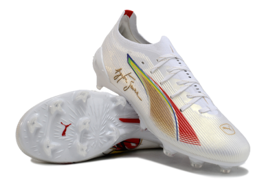 Puma Ultra 5 Ultimate FG Football Boots - White/Red/Yellow/Green