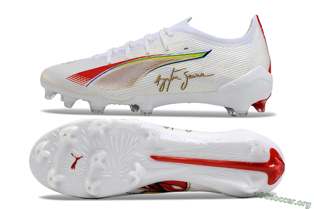 Puma Ultra 5 Ultimate FG Football Boots - White/Red/Yellow/Green 1