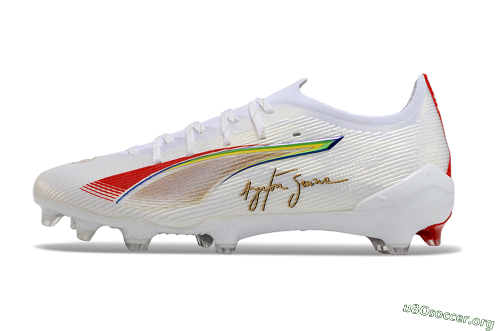 Puma Ultra 5 Ultimate FG Football Boots - White/Red/Yellow/Green 3