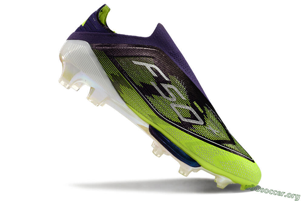 Adidas F50+ Lightstrike Pro Laceless FG Football Boots - Purple/Yellow/White 4