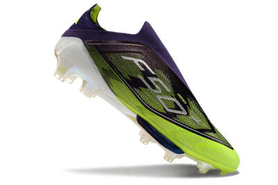 Adidas F50+ Lightstrike Pro Laceless FG Football Boots - Purple/Yellow/White