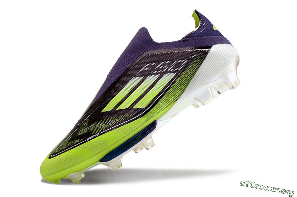 Adidas F50+ Lightstrike Pro Laceless FG Football Boots - Purple/Yellow/White 5