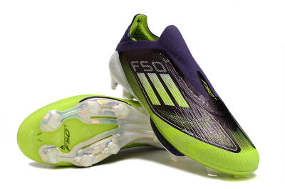 Adidas F50+ Lightstrike Pro Laceless FG Football Boots - Purple/Yellow/White