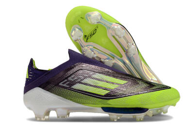 Adidas F50+ Lightstrike Pro Laceless FG Football Boots - Purple/Yellow/White