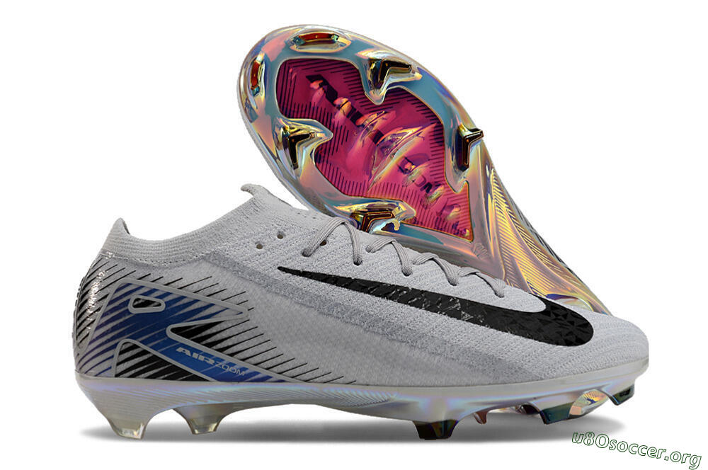 Nike Air Zoom Mercurial Vapor 16 Elite FG Football Boots - Grey/Black/Blue 2