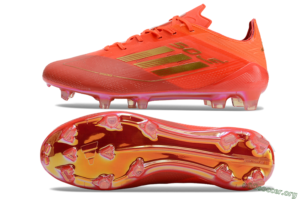 Adidas F50 Elite FG Football Boots - Red/Gold 1