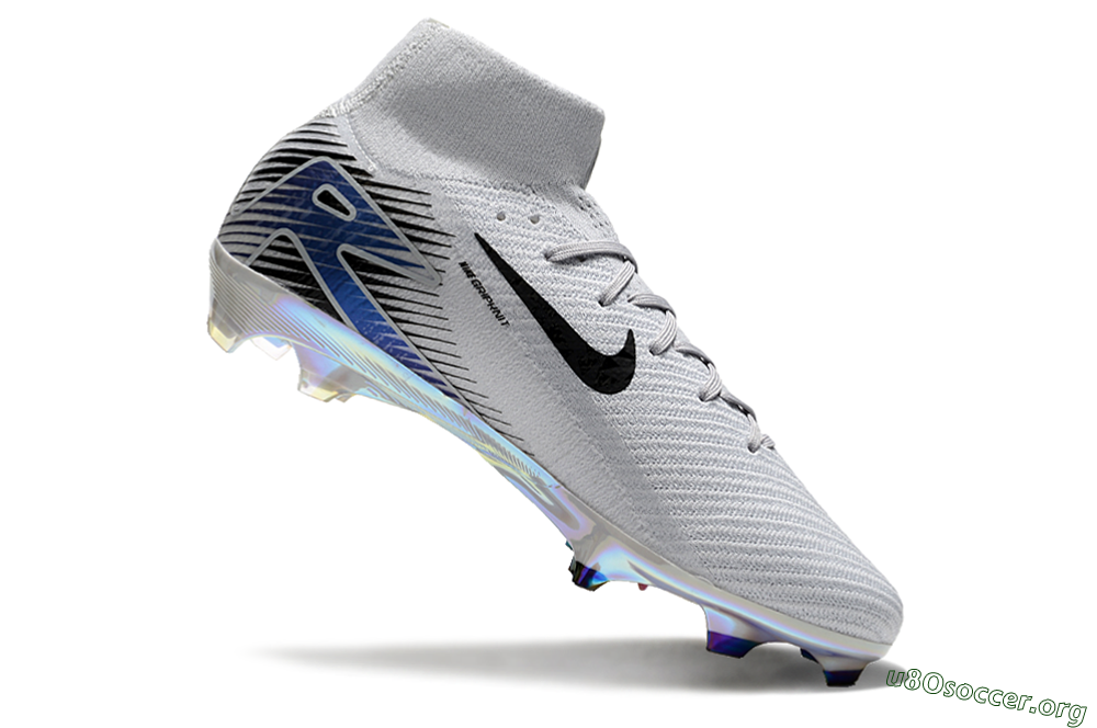 Nike Air Zoom Mercurial Superfly 10 Elite FG Football Boots - White/Black/Blue 4