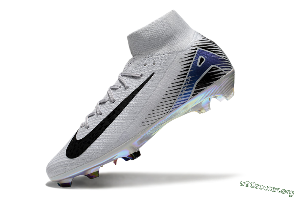 Nike Air Zoom Mercurial Superfly 10 Elite FG Football Boots - White/Black/Blue 5