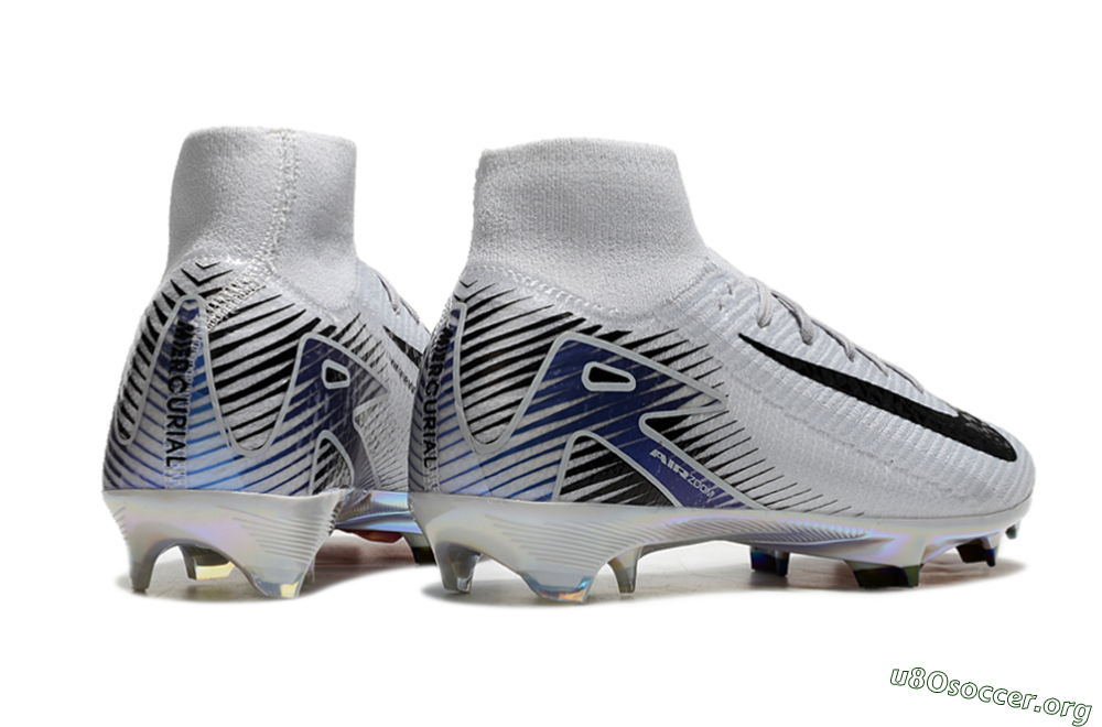 Nike Air Zoom Mercurial Superfly 10 Elite FG Football Boots - White/Black/Blue 6