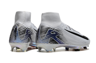 Nike Air Zoom Mercurial Superfly 10 Elite FG Football Boots - White/Black/Blue