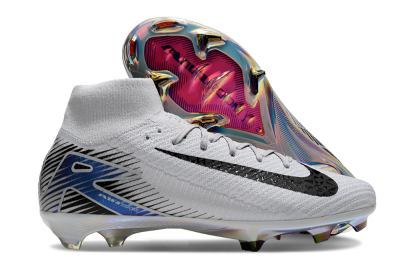 Nike Air Zoom Mercurial Superfly 10 Elite FG Football Boots - White/Black/Blue