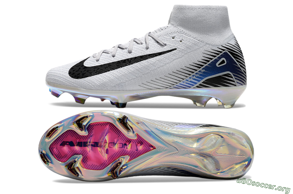 Nike Air Zoom Mercurial Superfly 10 Elite FG Football Boots - White/Black/Blue 1