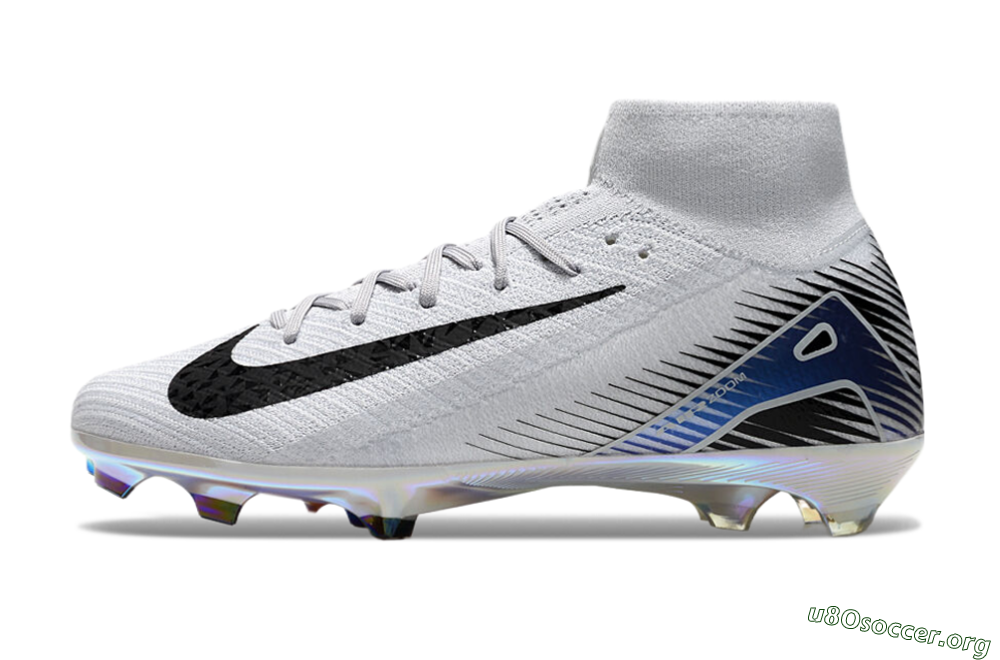 Nike Air Zoom Mercurial Superfly 10 Elite FG Football Boots - White/Black/Blue 3