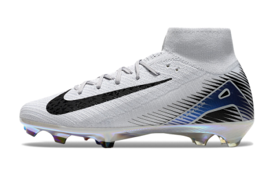 Nike Air Zoom Mercurial Superfly 10 Elite FG Football Boots - White/Black/Blue