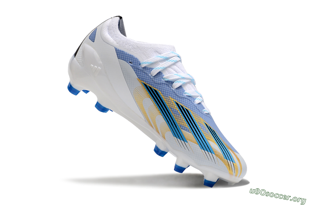Adidas X Speedportal.1 FG Football Boots - White/Blue/Gold 4