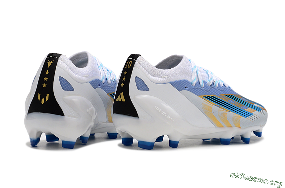 Adidas X Speedportal.1 FG Football Boots - White/Blue/Gold 6