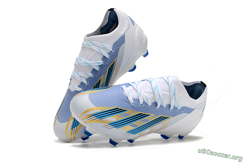 Adidas X Speedportal.1 FG Football Boots - White/Blue/Gold 0
