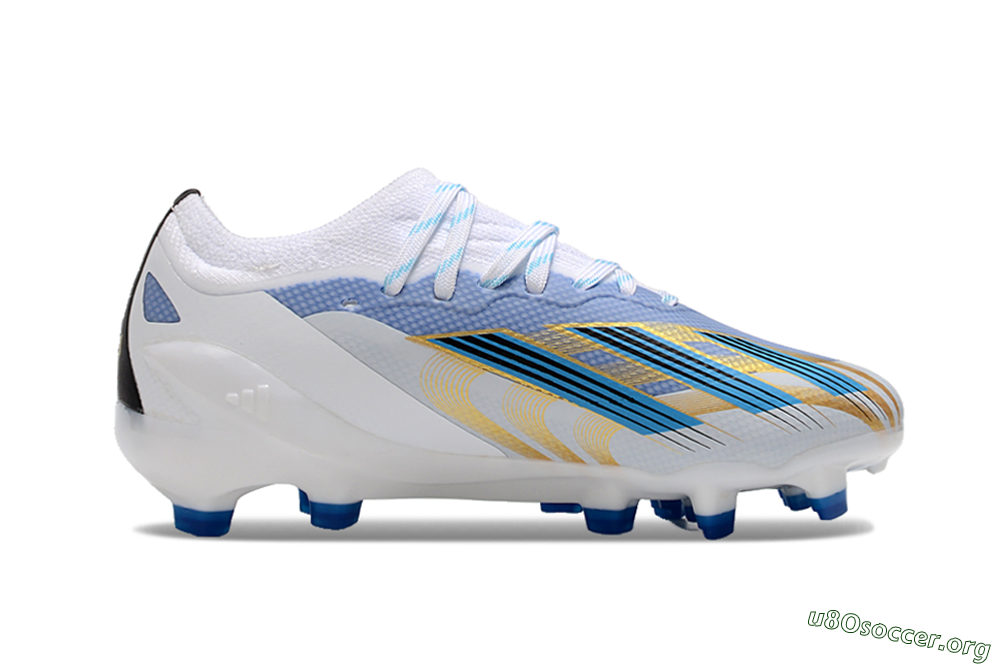 Adidas X Speedportal.1 FG Football Boots - White/Blue/Gold 7