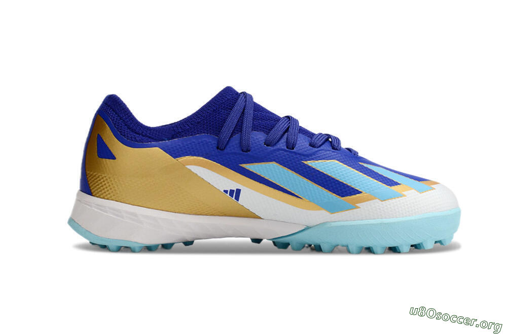 Adidas X Speedportal.1 TF Football Shoes - Blue/Gold/White 6