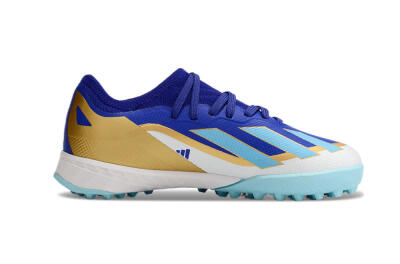 Adidas X Speedportal.1 TF Football Shoes - Blue/Gold/White