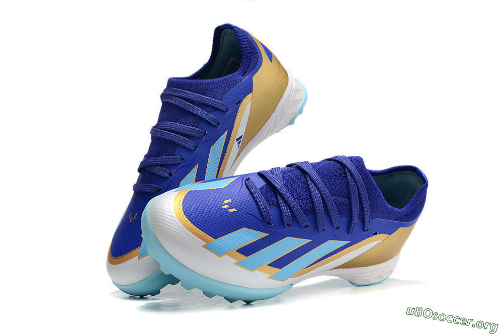Adidas X Speedportal.1 TF Football Shoes - Blue/Gold/White 0