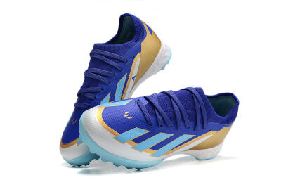 Adidas X Speedportal.1 TF Football Shoes - Blue/Gold/White