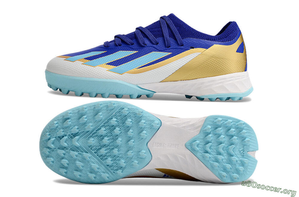 Adidas X Speedportal.1 TF Football Shoes - Blue/Gold/White 1