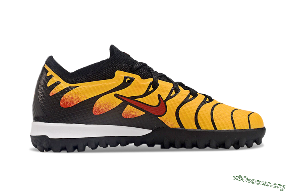 Nike Air Zoom Mercurial Vapor 15 Elite TF Football Shoes - Black/Yellow/Red 7