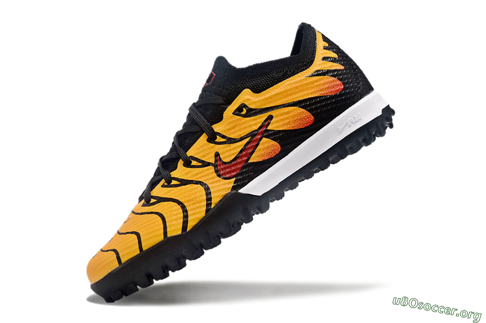 Nike Air Zoom Mercurial Vapor 15 Elite TF Football Shoes - Black/Yellow/Red 5