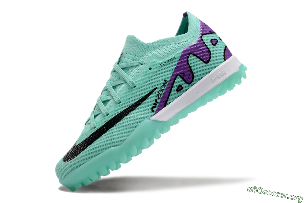 Nike Air Zoom Mercurial Vapor 15 Elite TF Football Shoes - Jade/Purple/Black 5