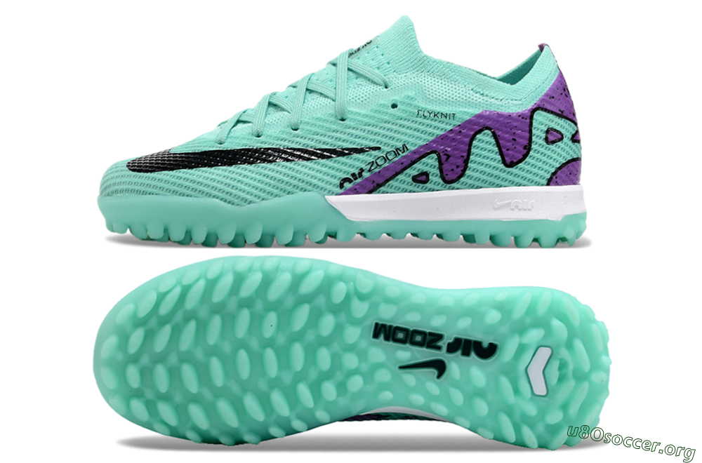 Nike Air Zoom Mercurial Vapor 15 Elite TF Football Shoes - Jade/Purple/Black 1