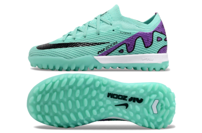 Nike Air Zoom Mercurial Vapor 15 Elite TF Football Shoes - Jade/Purple/Black