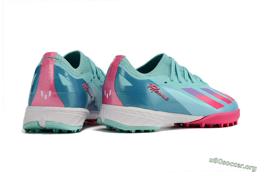 Adidas X Speedportal.1 TF Football Shoes - Jade/Pink/Purple 7
