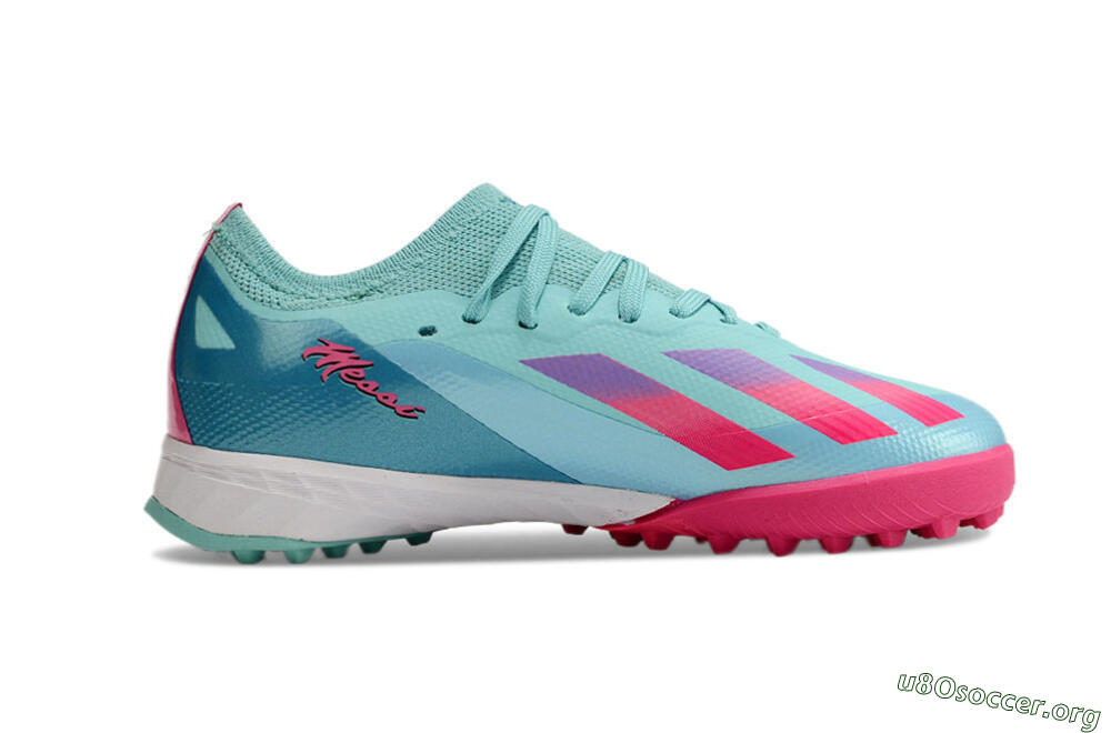 Adidas X Speedportal.1 TF Football Shoes - Jade/Pink/Purple 6