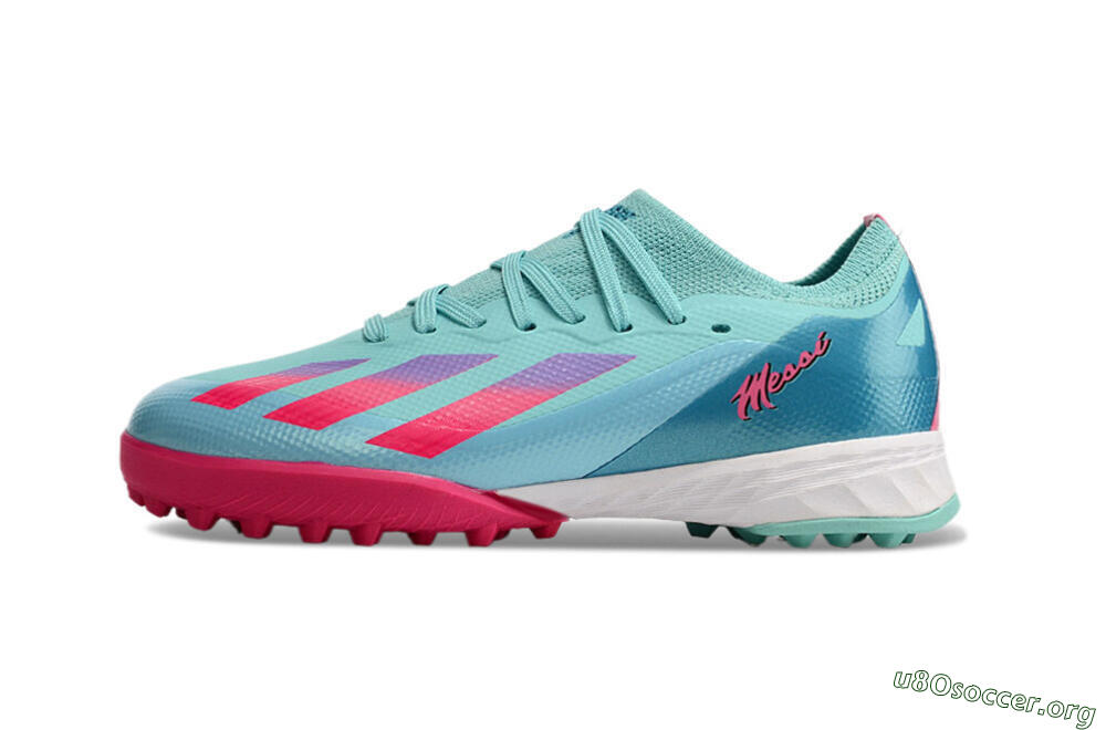 Adidas X Speedportal.1 TF Football Shoes - Jade/Pink/Purple 3