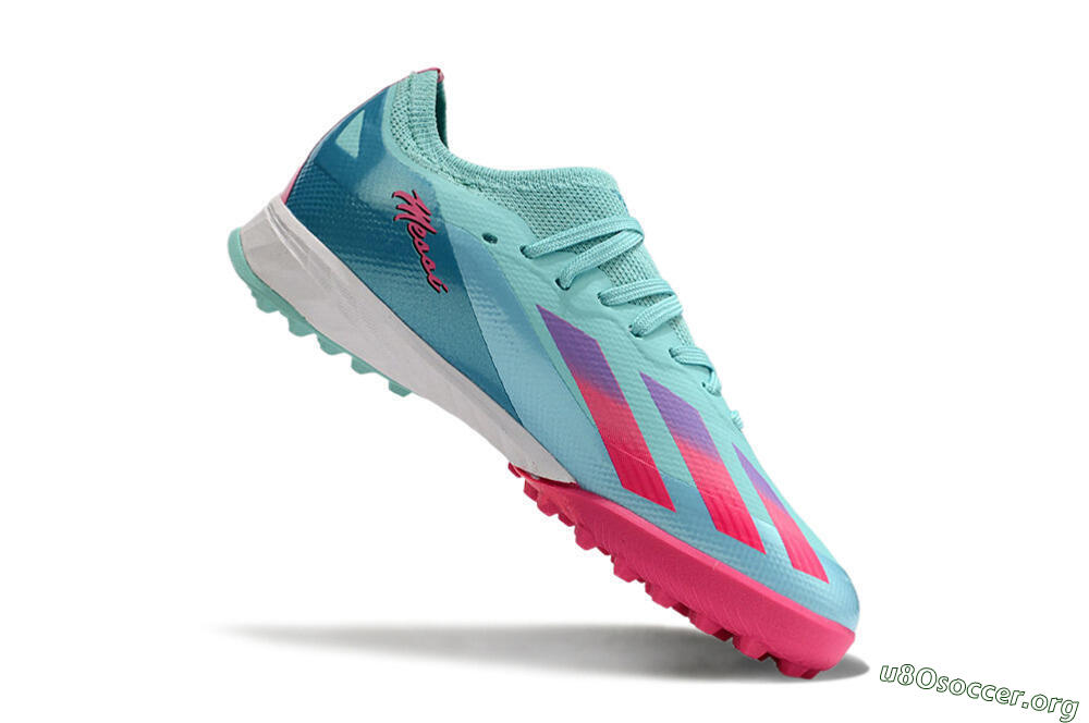 Adidas X Speedportal.1 TF Football Shoes - Jade/Pink/Purple 4