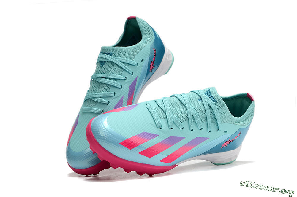 Adidas X Speedportal.1 TF Football Shoes - Jade/Pink/Purple 0