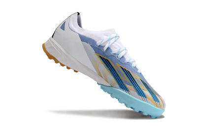 Adidas X Speedportal.1 TF Football Shoes - White/Gold/Blue