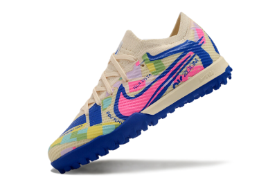 Nike Air Zoom Mercurial Vapor 15 Elite TF Football Shoes - Beige/Pink/Blue