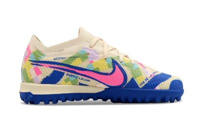 Nike Air Zoom Mercurial Vapor 15 Elite TF Football Shoes - Beige/Pink/Blue