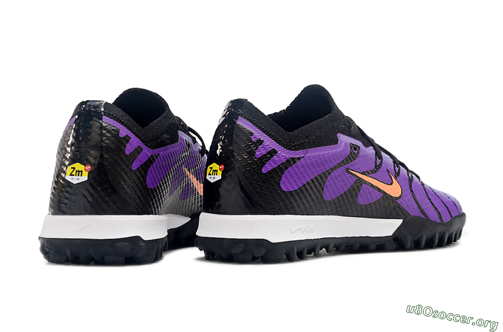 Nike Air Zoom Mercurial Vapor 15 Elite TF Football Shoes - Purple/Black/Orange 7