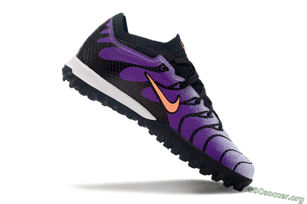 Nike Air Zoom Mercurial Vapor 15 Elite TF Football Shoes - Purple/Black/Orange 4