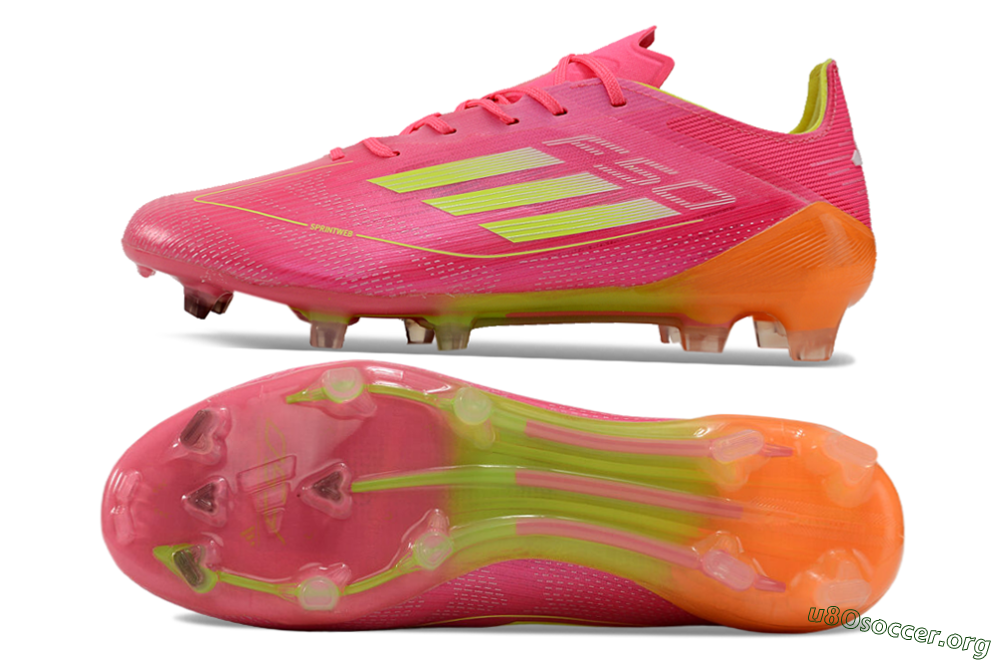 Adidas F50 Elite FG Football Boots - Pink/Yellow/Orange 1