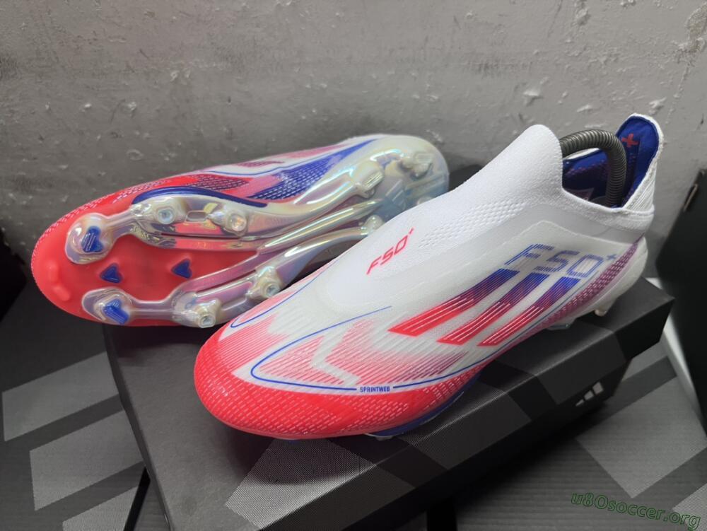 Adidas F50 Adizero FG Football Boots - Red/White/Blue
