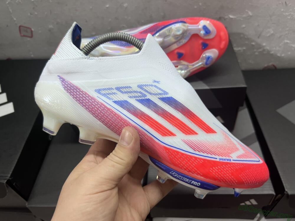 Adidas F50 Adizero FG Football Boots - Red/White/Blue