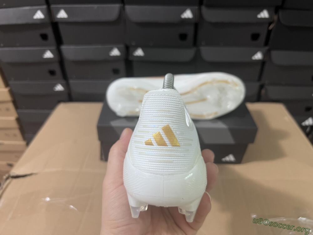Adidas F50 Adizero FG Football Boots - White/Gold